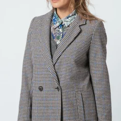 Manteau croisé à carreaux Ernest