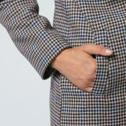 Manteau croisé à carreaux Ernest