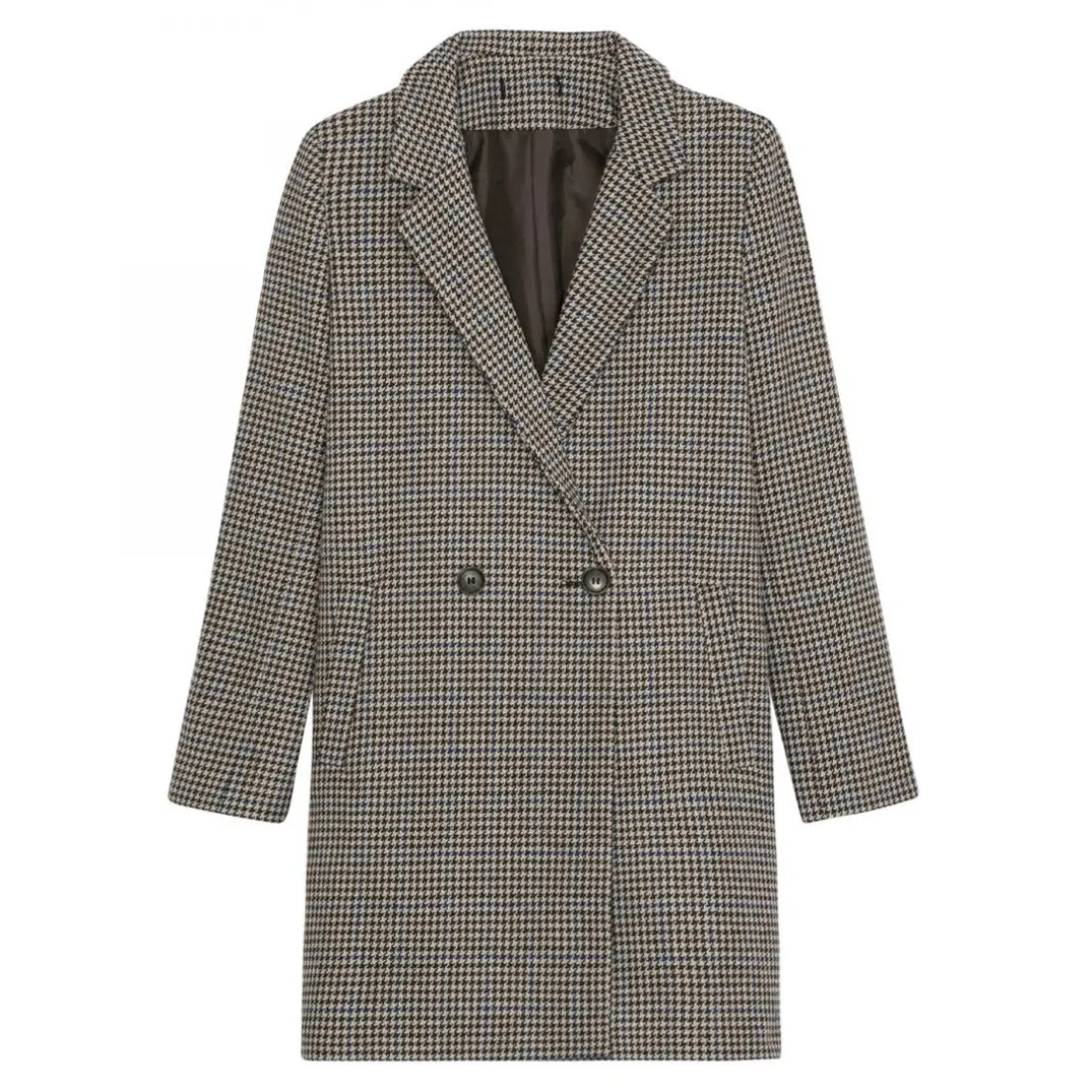 Manteau croisé à carreaux Ernest