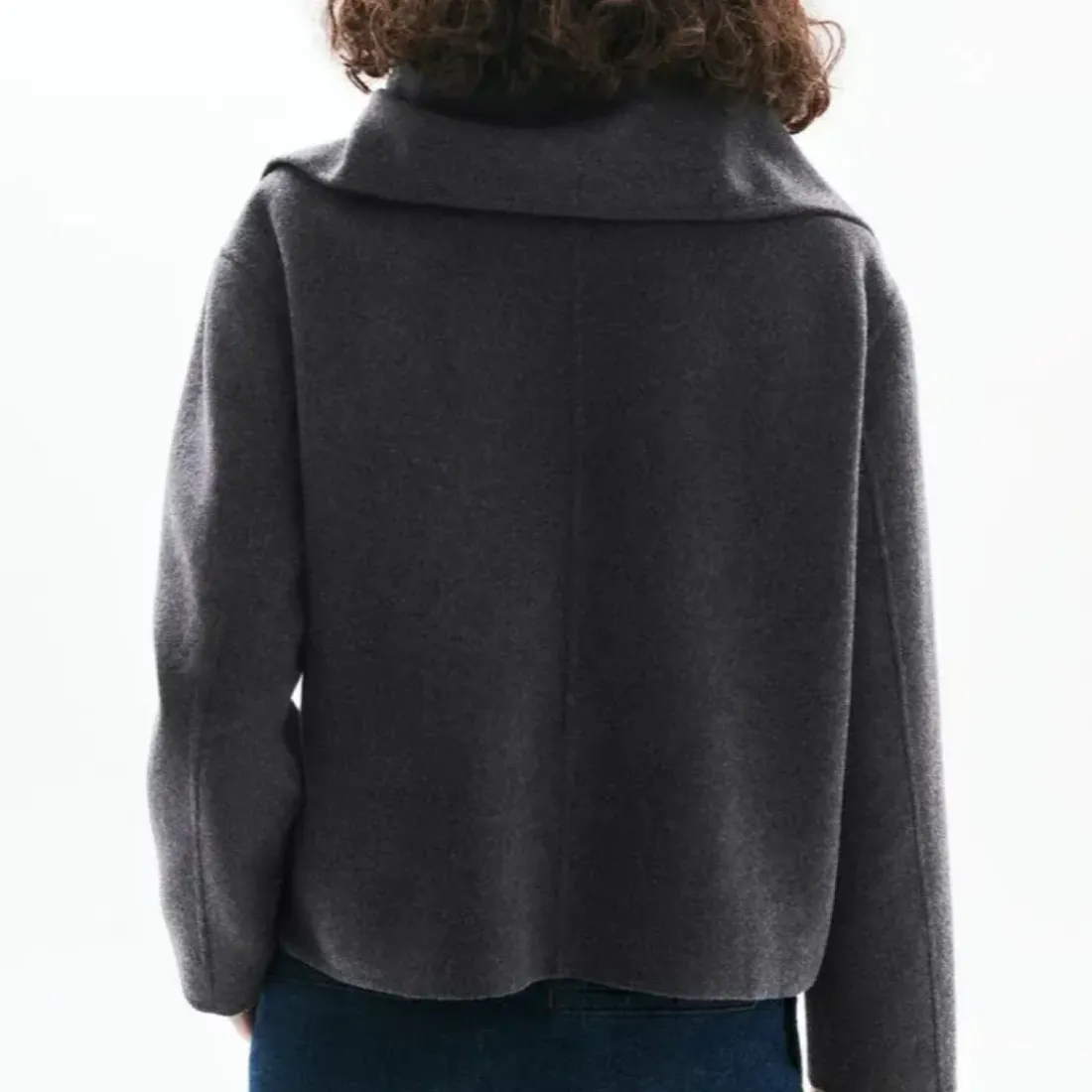 Manteau femme gris en laine