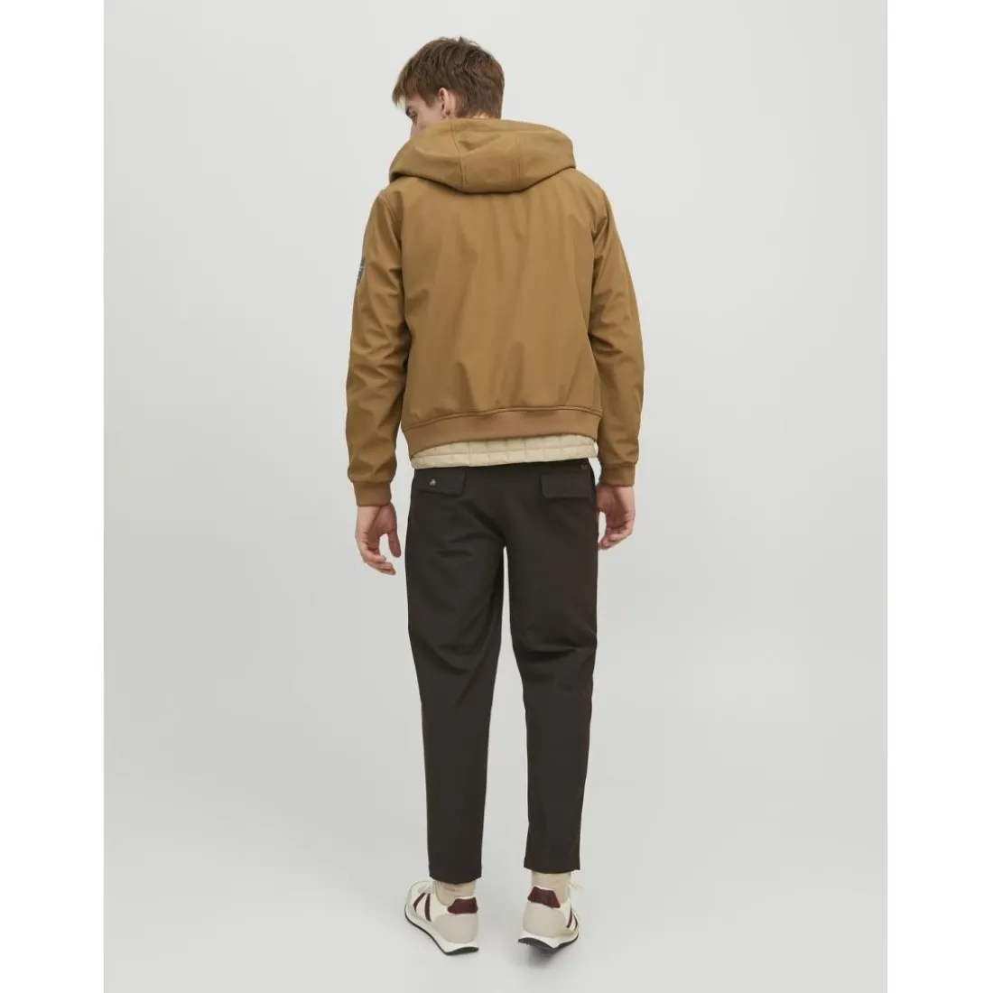 Manteau softshell homme marron