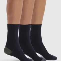 Mi-chaussette coton style pointes et talons colorés