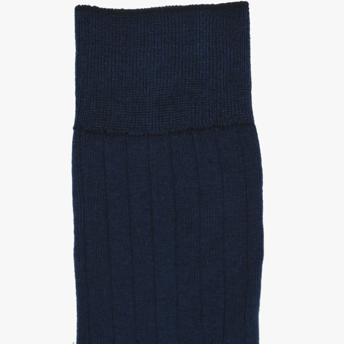 Mi-chaussette fil d'Ecosse bleu marine en coton