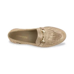 Mocassin femme or irise VERA en cuir