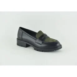 Mocassins femme Noir Kaki