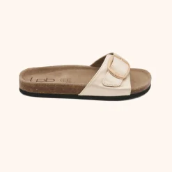 Mules FLEURICE en satin craie beige