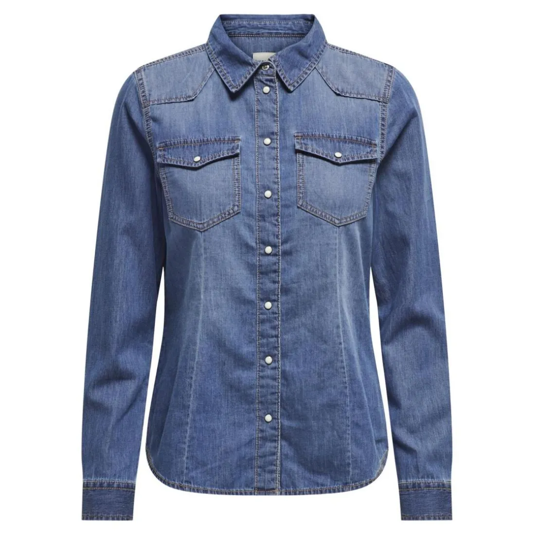 Onlalexa L/S Dnm Shirt Ana Noos bleu denim en coton