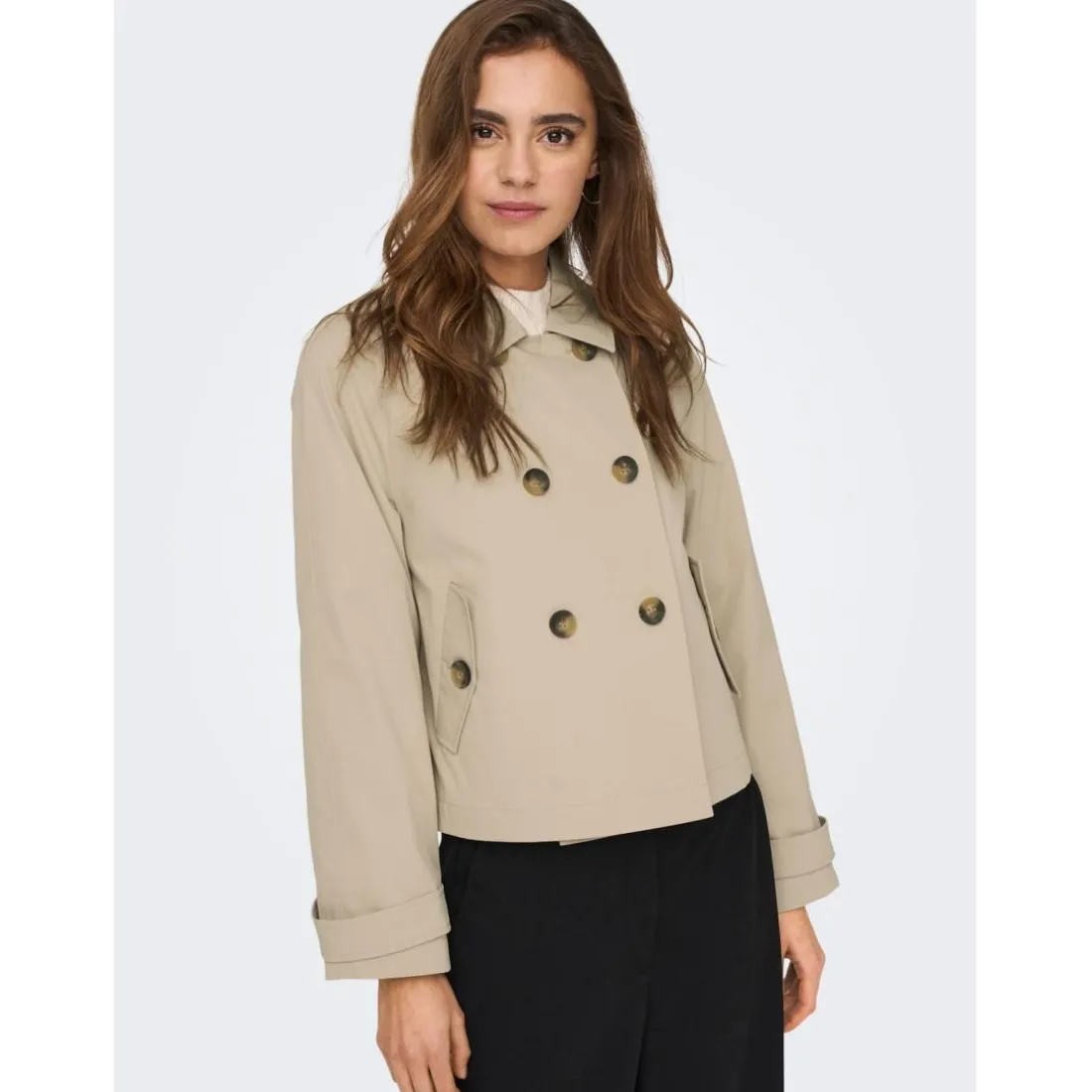Onlapril Life Short Trenchcoat Otw Noos marron Elia