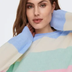 ONLATIA Pull en maille bleu Leah