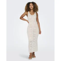 Onlbeach Life Sl Dress Knt beige en coton Gail