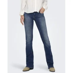 Onlblush Lw Flared Dnm Rea1303 Noos bleu denim en coton Ode
