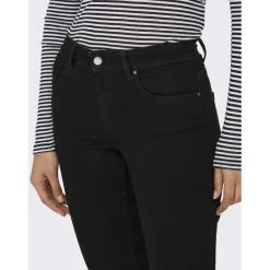 Onlblush Mid Flared Dnm Rea2343 Noos noir en coton Tess