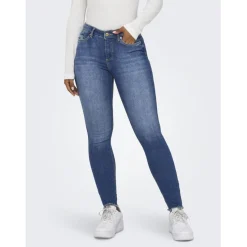 Onlblush Mid Sk Ank Rw Dnm Rea1319 Noos bleu denim en coton Isa
