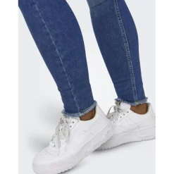 Onlblush Mid Sk Ank Rw Dnm Rea1319 Noos bleu denim en coton Isa