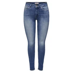 Onlblush Mid Sk Ank Rw Dnm Rea1319 Noos bleu denim en coton Isa