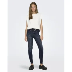 Onlblush Mid Sk Ankle Rw Dnm Dot245 Noos bleu denim en coton Isa