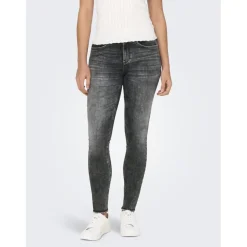 Onlblush Mid Sk Ankle Rw Dnm Dot227 Noos gris foncé en coton Zadie