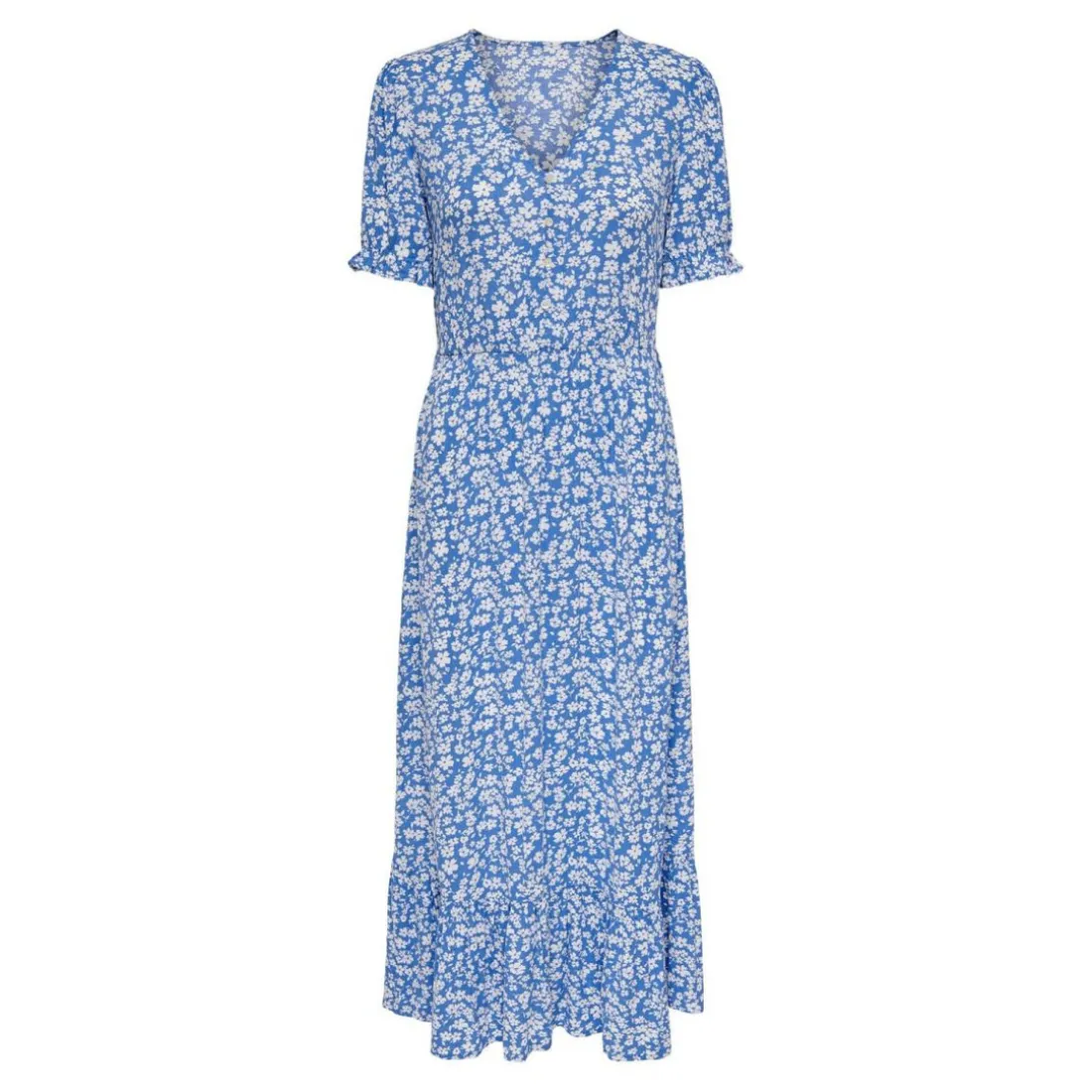 ONLCHIANTI - Robe longue avec taille élastiquée bleu en viscose