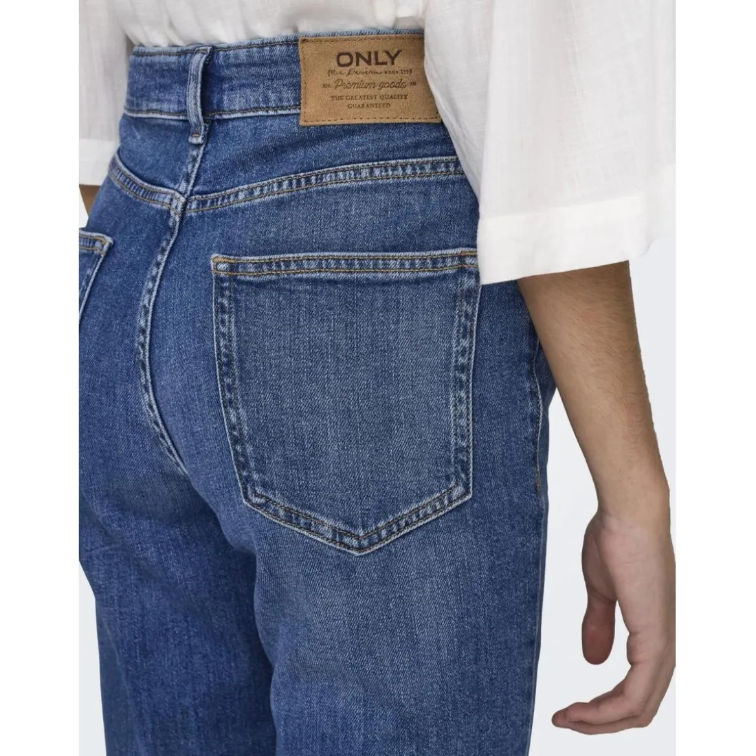 Onleverly Mw Flared Dnm Cro187 bleu denim en coton Ria