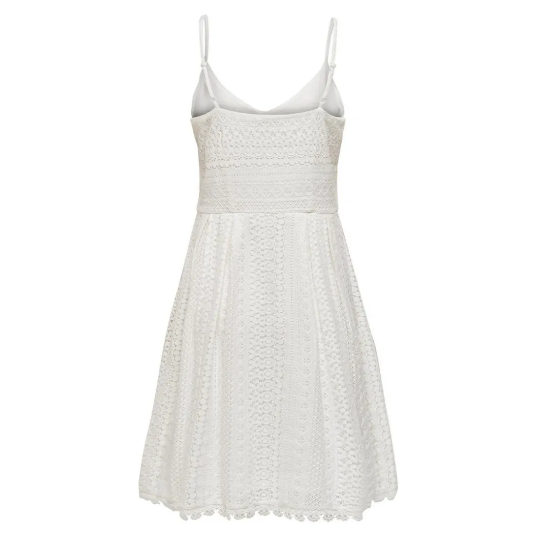 ONLHELENA - Robe courte avec dentelle féminine blanc en coton