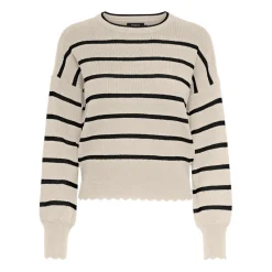 Onlibi Ls O-Neck Noos Knt blanc;gris en viscose Xena