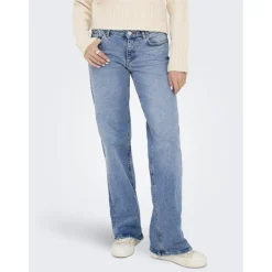 Onljuicy Lw Wide Leg Dnm Rea365 Noos en coton Lena bleu clair
