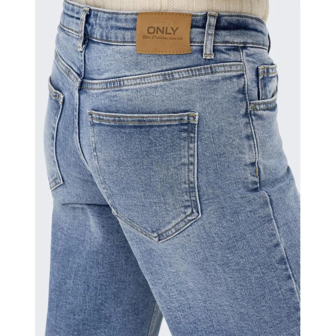 Onljuicy Lw Wide Leg Dnm Rea365 Noos en coton Lena bleu clair