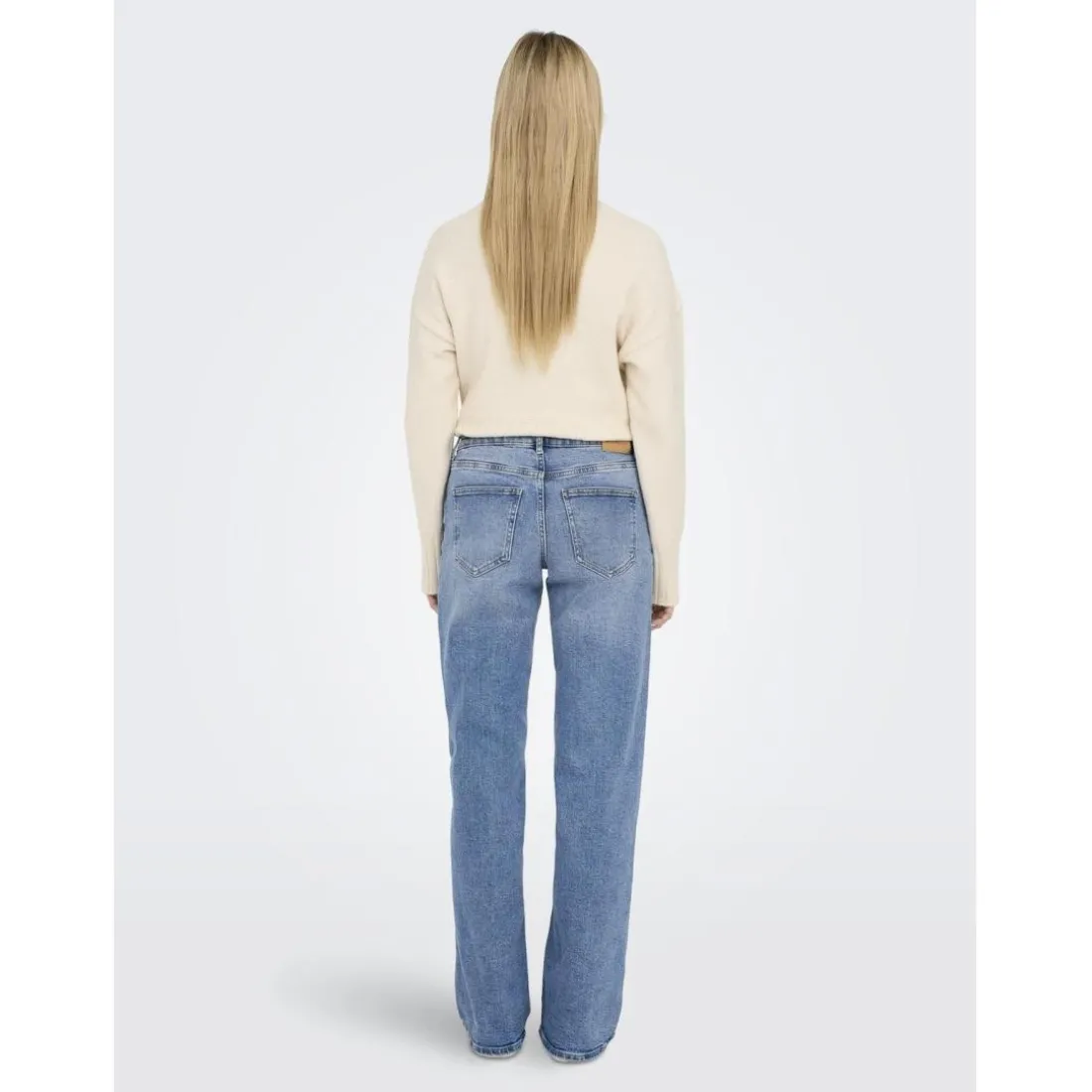 Onljuicy Lw Wide Leg Dnm Rea365 Noos en coton Lena bleu clair