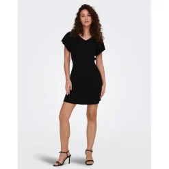 ONLLEELO - Robe courte avec cordon d'attache au dos noir