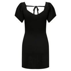 ONLLEELO - Robe courte avec cordon d'attache au dos noir