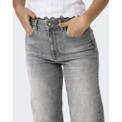 Onlmadison Blush Hw Wid Dnm Rea0938 Noos gris en coton Pax