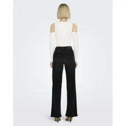 Onlmadison Blush Hw Wide Dnm Cro099 Noos noir en coton Skye