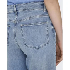 Onlmadison Blush Hw Wide Dnm Cro371 Noos bleu denim en coton Nora
