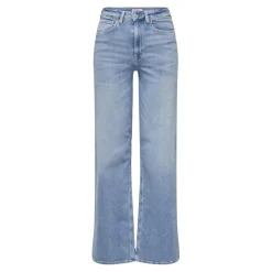 Onlmadison Blush Hw Wide Dnm Cro371 Noos bleu denim en coton Nora