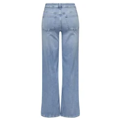 Onlmadison Blush Hw Wide Dnm Cro371 Noos bleu denim en coton Nora