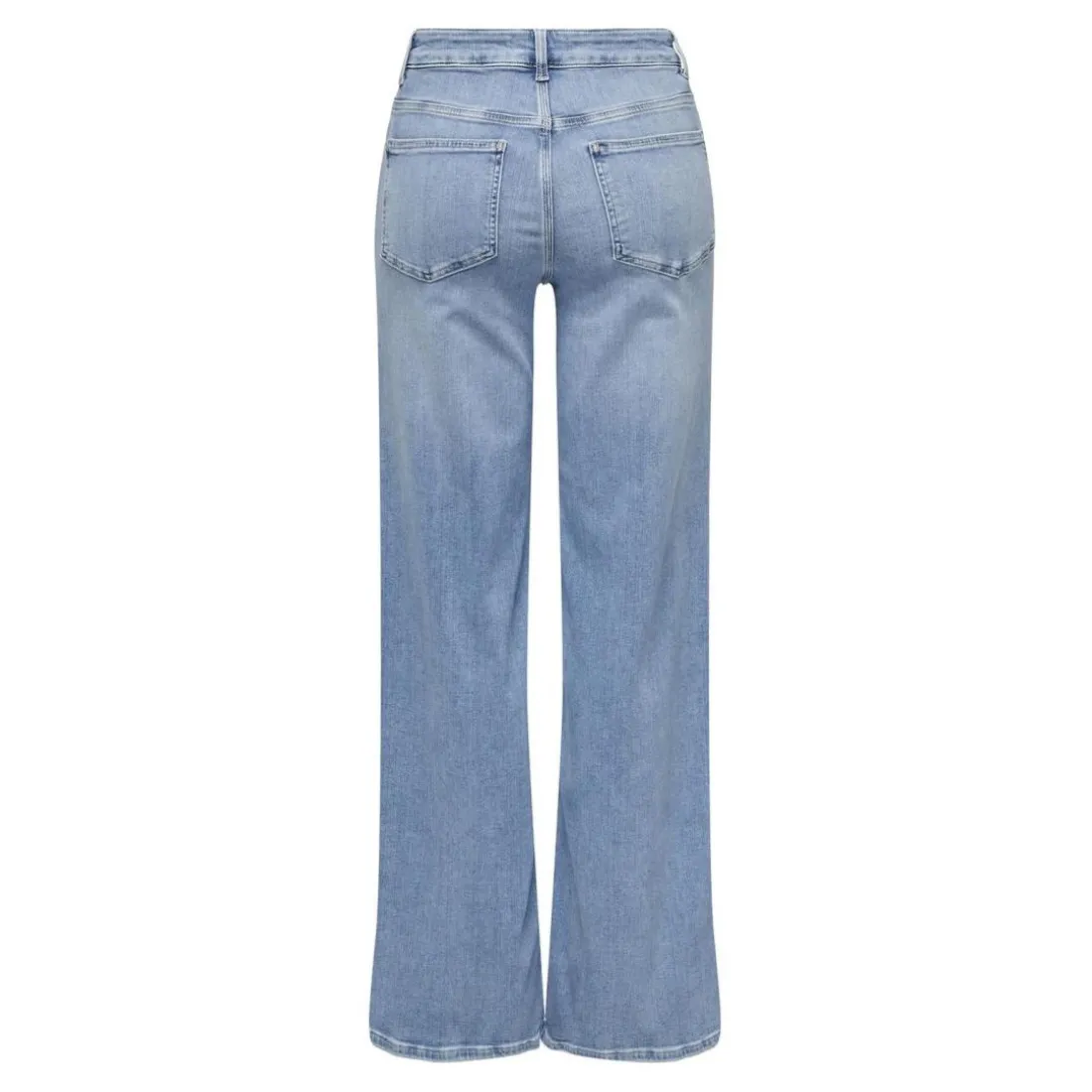 Onlmadison Blush Hw Wide Dnm Cro371 Noos bleu denim en coton Nora