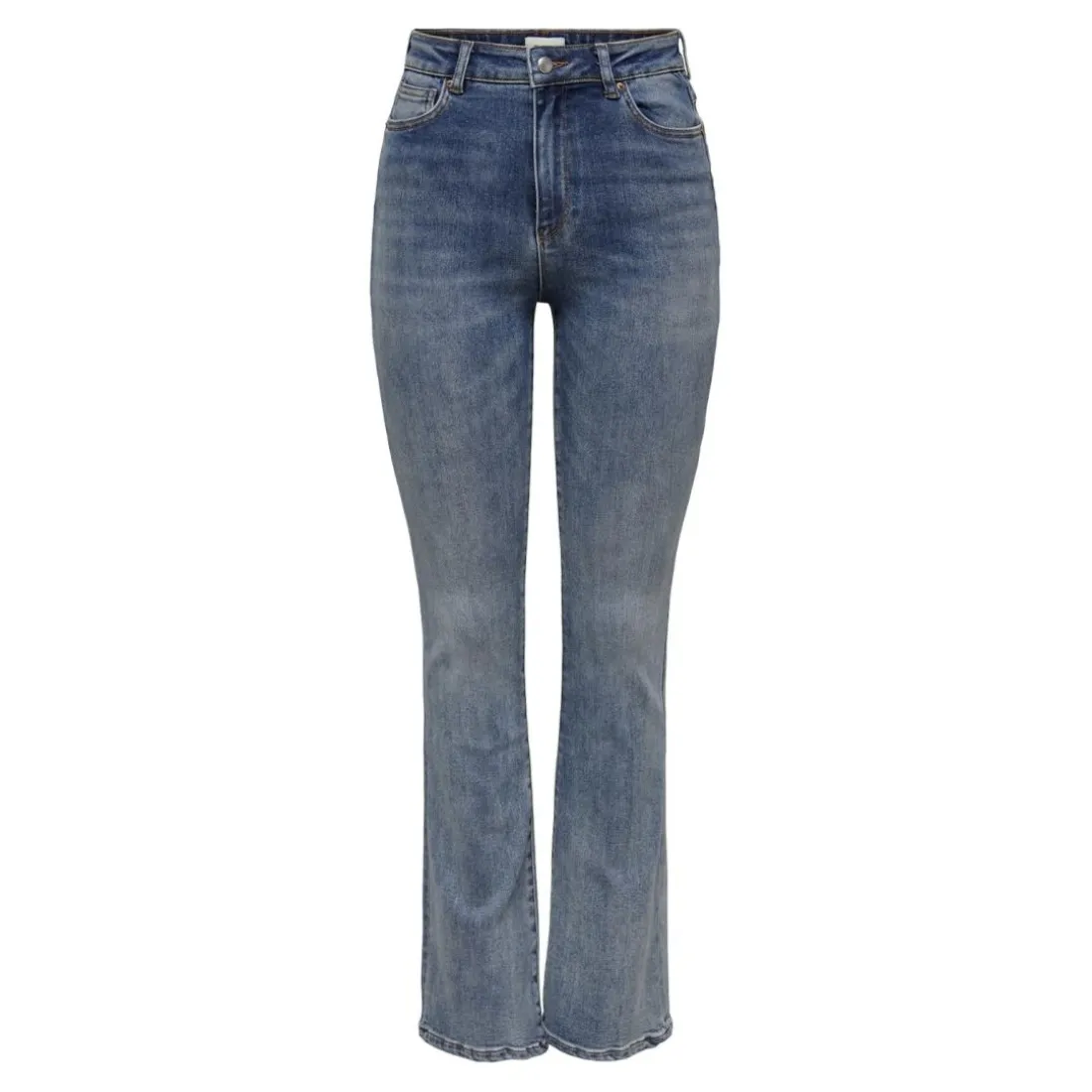 Onlmila Hw Flared Dnm Bj139 Noos bleu denim en coton Isa