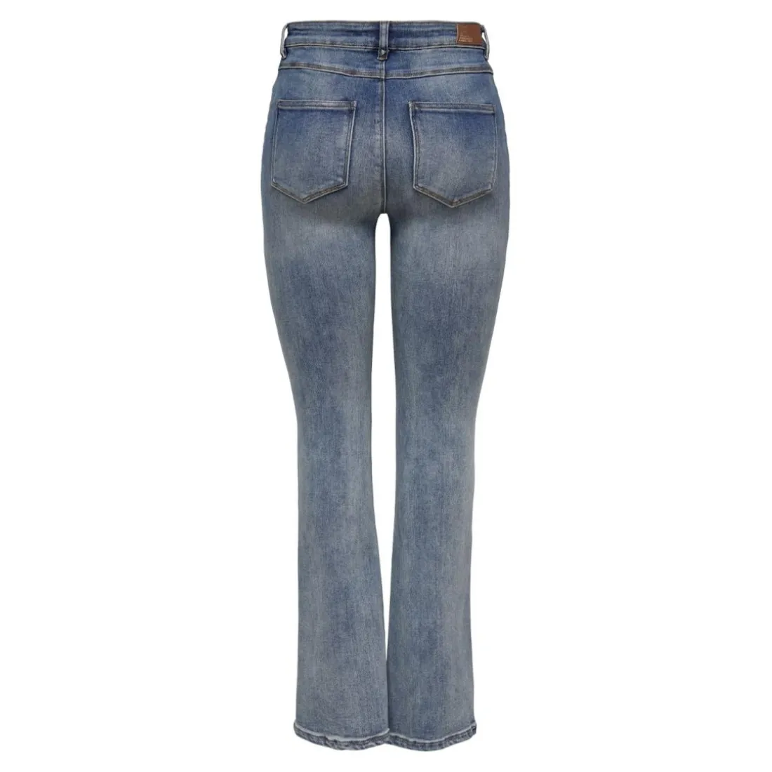 Onlmila Hw Flared Dnm Bj139 Noos bleu denim en coton Isa