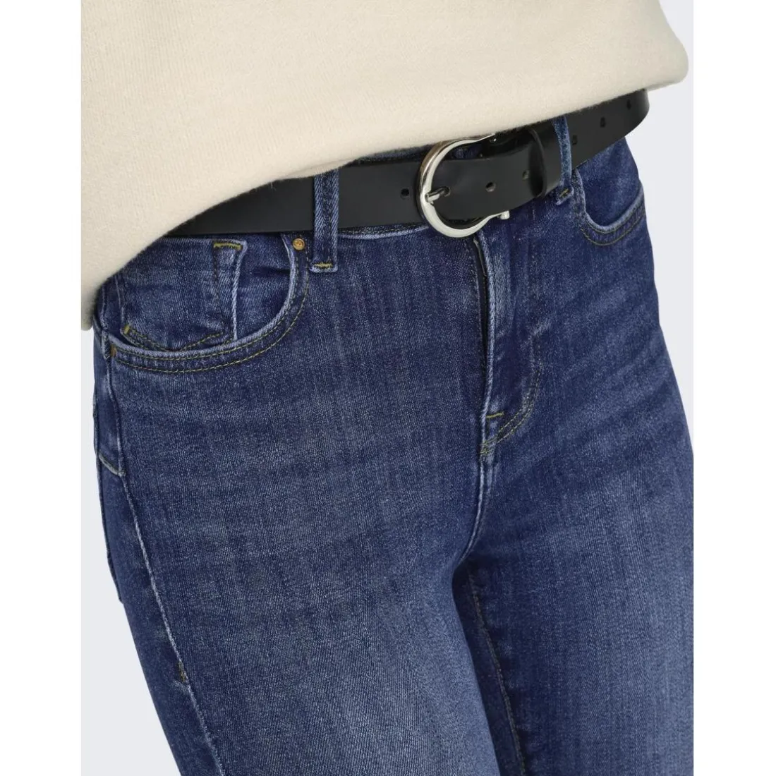 Onlpower Mid Sk Pushup Dnm Tai012 Noos bleu denim en coton Nina