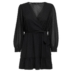 ONLTIVA - Robe courte cache-cœur sur le devant noir