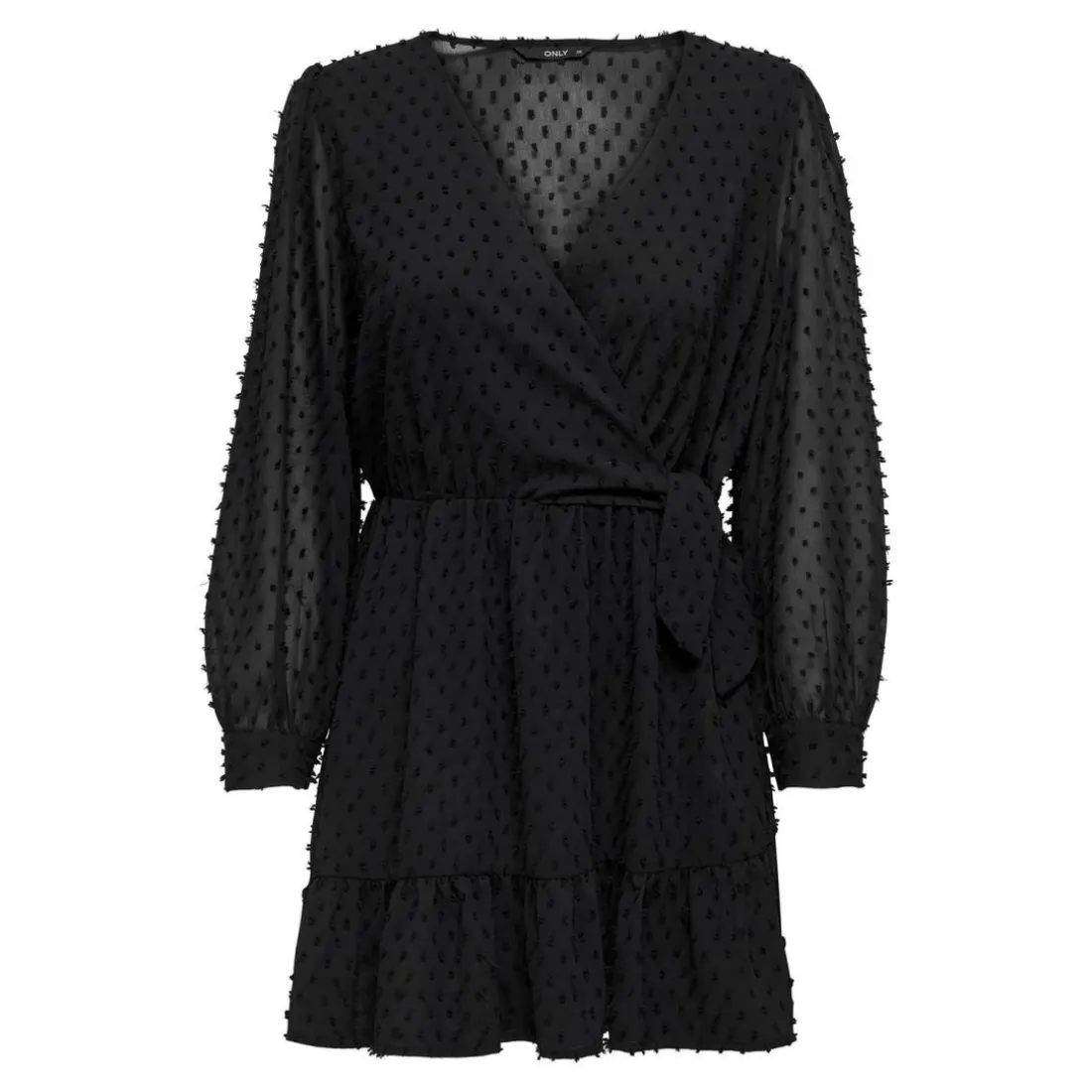 ONLTIVA - Robe courte cache-cœur sur le devant noir