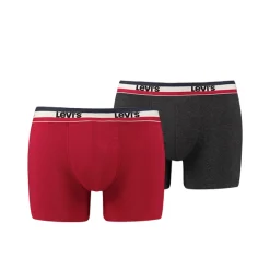 Pack de 2 boxers ceinture élastique multicolore en coton