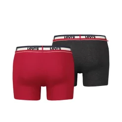 Pack de 2 boxers ceinture élastique multicolore en coton