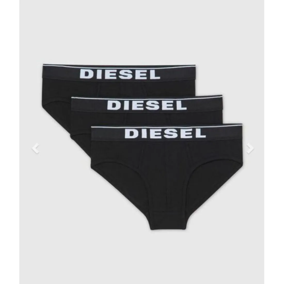 Pack de 3 slips ceinture élastique noirs en coton