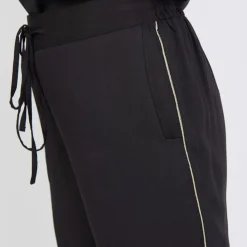 Pantalon à bandes dorées Céline en viscose noir