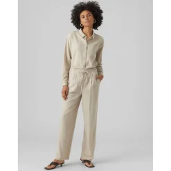 Pantalon à jambe large - Gris en viscose