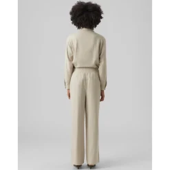 Pantalon à jambe large - Gris en viscose