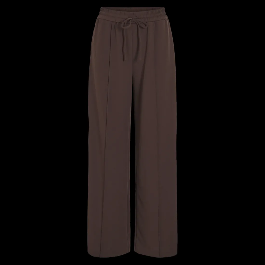 Pantalon à jambe large marron foncé
