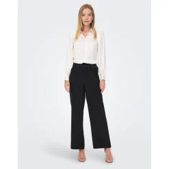 Pantalon à jambe large noir Bella