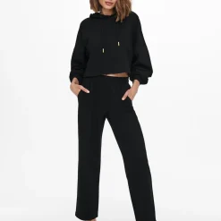 Pantalon à jambe large ONLPOPTRASH - Noir Lara